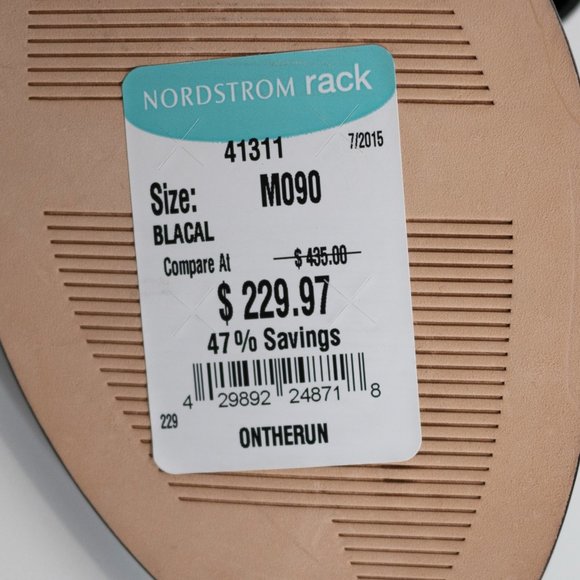 SOLDStuart Weitzman On The Run Gladiator Sandal Black Leather Studded Ankle Wrap - Picture 8 of 8